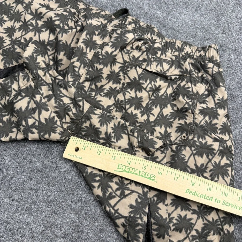 TOMAS MAIER x UNIQLO 'Small Palms' Men's Designer Swim Trunks‎ Shorts L Brown